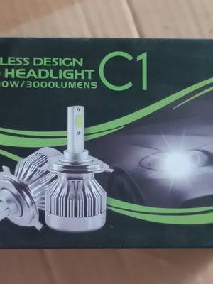 C1 Fanless LED H4 φανάρια καινούργια 12V 30W 3000LM