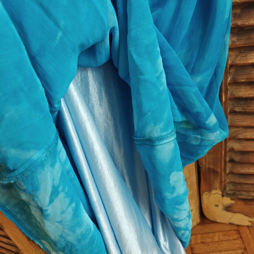 Maxi dress one shoulder blue size L like new