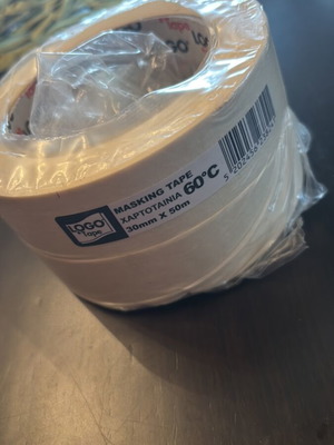Logo tape χαρτοταινία καινούργια, 2 ρολά 30 mm x 50 m