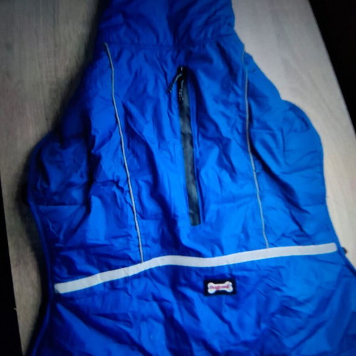 Dog jacket waterproof with gray fur lining size XL new