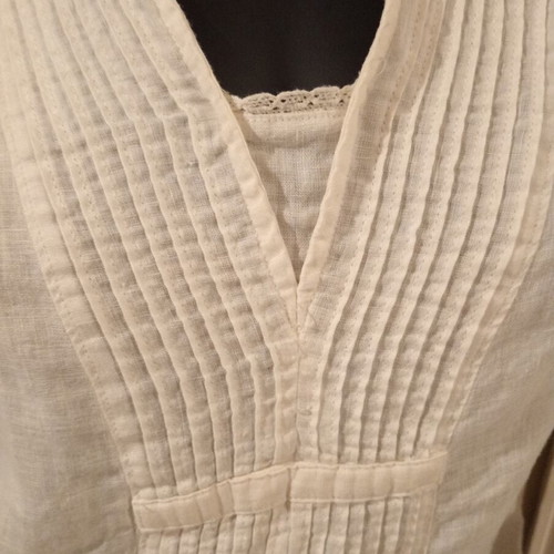 Marks & Spencer Per Una linen blouse size UK 12 like new, white