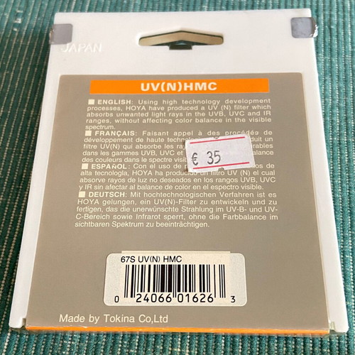 Hoya UV (N) HMC Multicoated 67mm filter like new, Japan