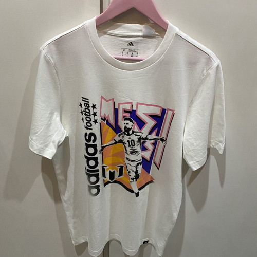 Adidas Messi fun graphic t-shirt, size M, black and white