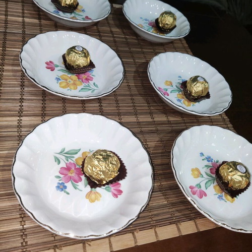 W.S. George Bolero 1940 plates like new, set of 6 porcelain