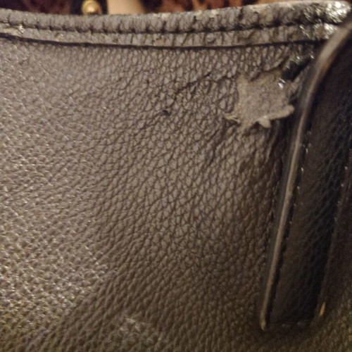Guess shoulder bag extra large used, black with leopard lining