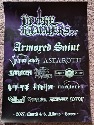 Αφίσα Up The Hammers XXI 2027 Armored Saint συναυλίας