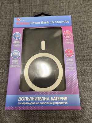 Wireless Power Bank 10 000 mAh нова допълнителна батерия за дигитални устройства