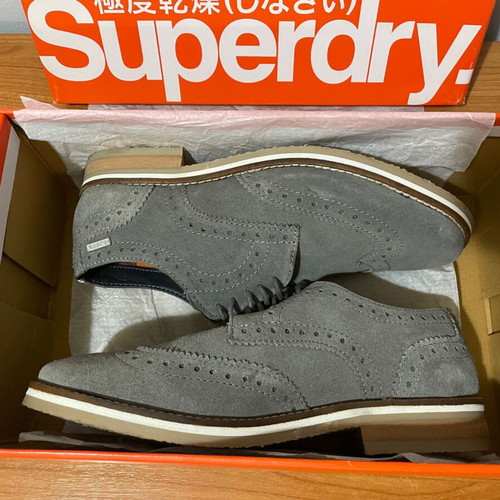 Superdry Brogue shoes used, gray, size 41