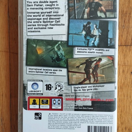 PSP Splinter Cell Essentials used