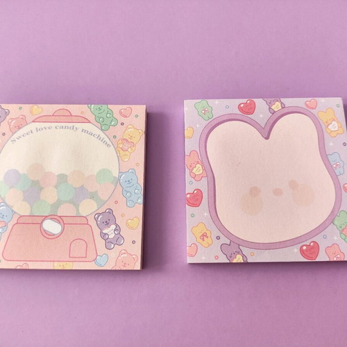 Note pad set new with pink and purple kids designs