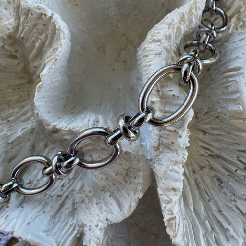 Zara silver steel chain bracelet like new