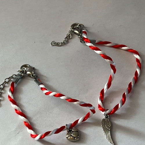 Martis bracelets set of 2 with metal decorations like new