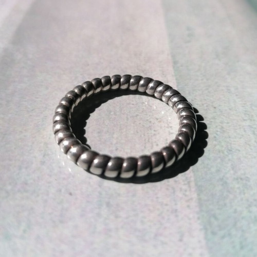 Men's silver 925 twisted ring new