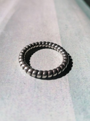 Men's silver 925 twisted ring new