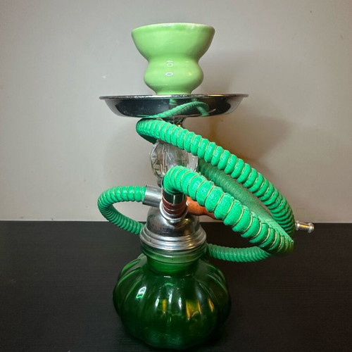 Hookah new unused 25cm with glass base and metal