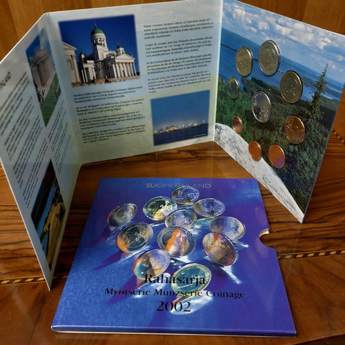 Official Finland Euro Coin Set 2002 new