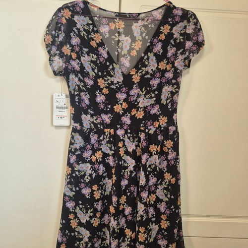 Zara floral dress size L new, spring style