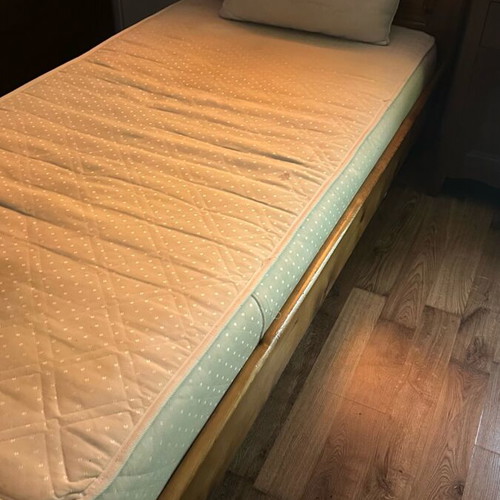 Wooden bed used with mattress in good condition
