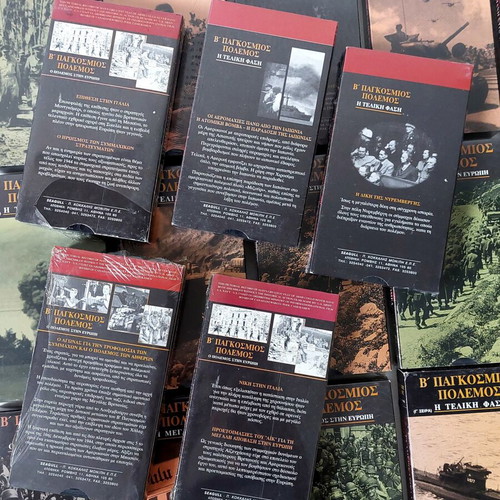 World War II VHS documentary set like new, 19 tapes, 15 sealed