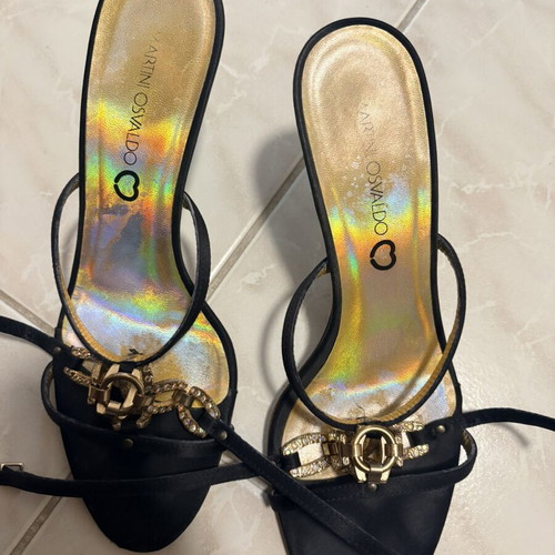 Heeled sandals used with gold details by Martini Osvaldo size 39
