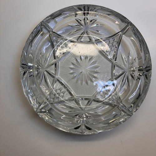 Heavy Cut Crystal Ashtray vintage style, like new, Ø approx. 14 cm