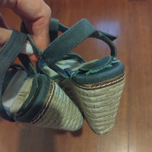 Oysho platform sandals size 38, like new, grey