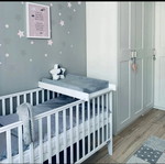 Wooden changing table like new with removable insert