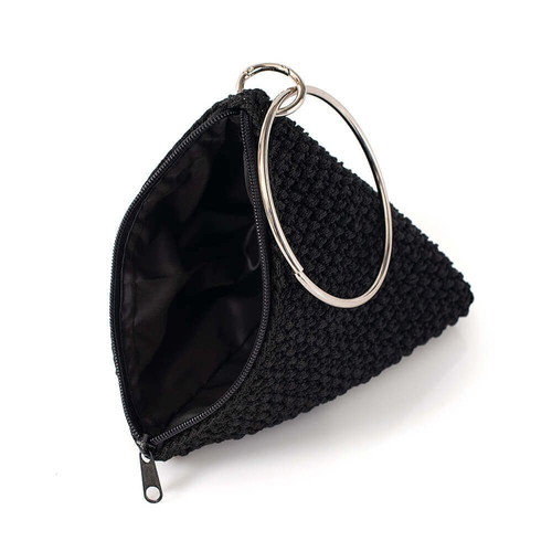 Handmade Triangular Bag new, black and white