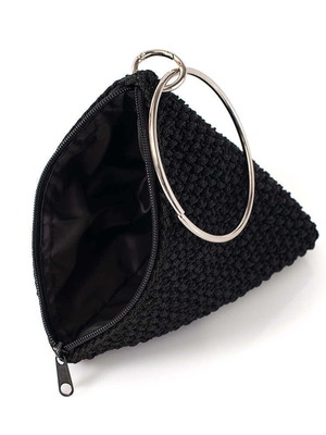 Handmade Triangular Bag new, black and white