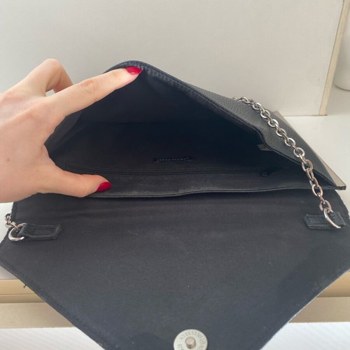 Atmosphere shoulder bag black with silver details used
