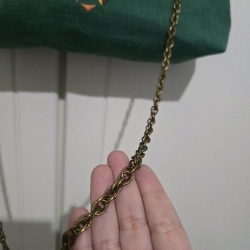 Handmade shoulder bag new, multicolored green