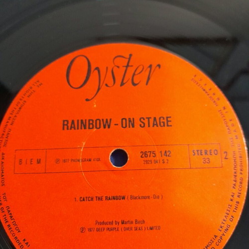 Rainbow On Stage double vinyl used, rock