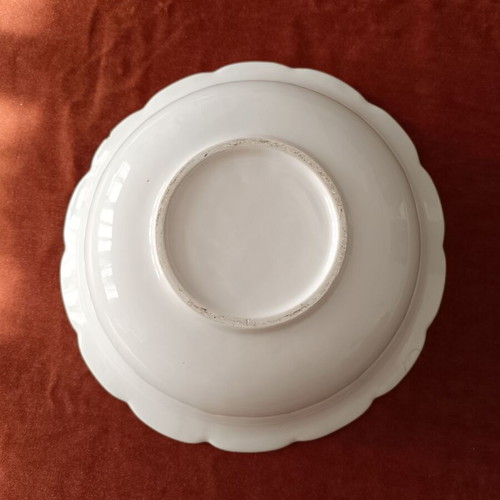 Ceramic wash basin and pitcher set used, French origin, early 20th century