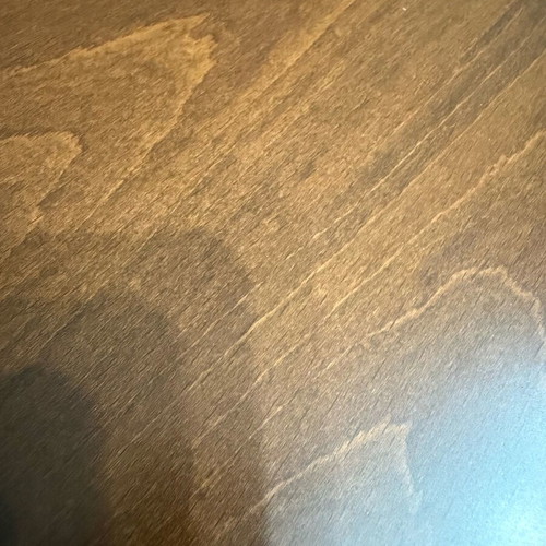 Dining set used with 6 chairs, beech wood, brown color