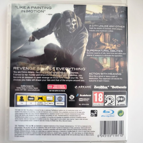 Dishonored PS3 game like new for PlayStation 3