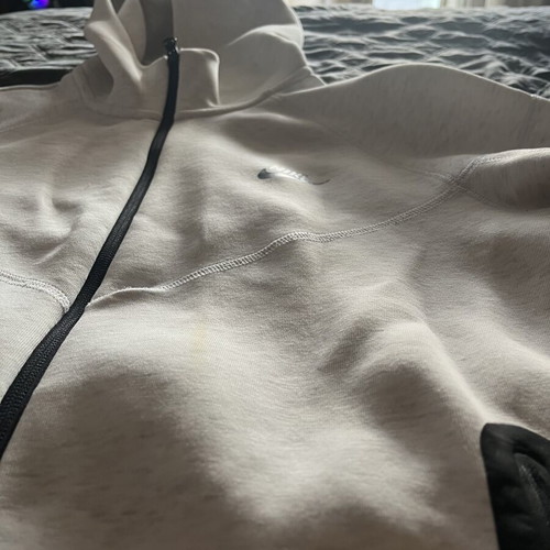 Nike Tech Fleece white hoodie jacket, size S