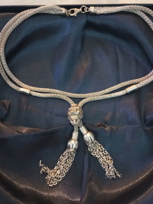 Lalaunis A21 925 silver double necklace vintage used