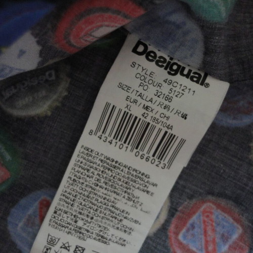 Desigual men's shirt XL like new, 100% cotton, colorful