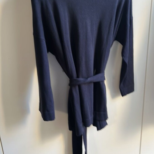 Stradivarius Blue Knitted Cardigan With Belt Size M Like New