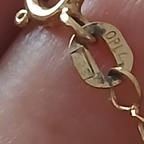 Gold plated silver 925 necklace 42 cm like new