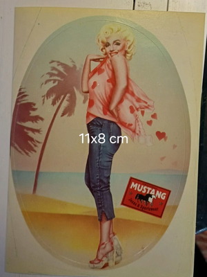 Διαφημιστικό αυτοκόλλητο Μέριλιν Μονρόε σαν καινούργιο, δεκαετίας 50-60