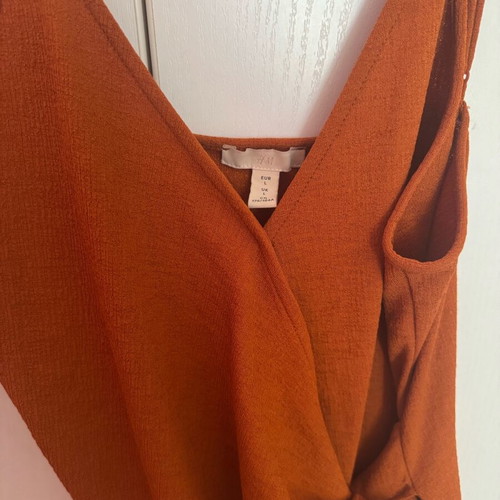 H&M wrap dress knee-length like new, orange