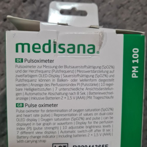 Medisana PM 100 pulse oximeter medical device