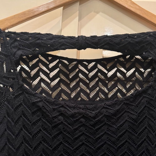 Black long-sleeve short dress small like new