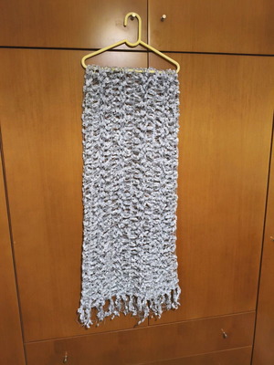 Handmade scarf gray silver new 2 meters length