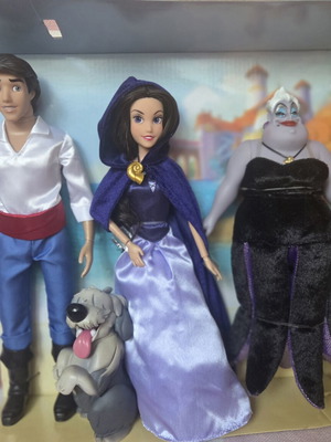 Disney Store The Little Mermaid dolls Eric, Vanessa, Ursula & Max