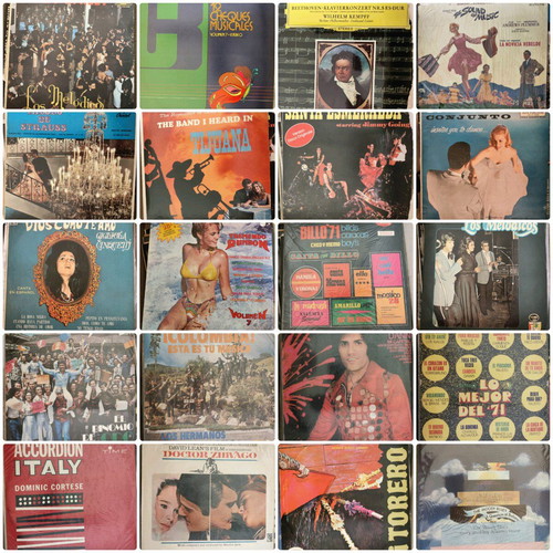 Vinyl record collection used, 70 LPs disco rock Greek & collectibles