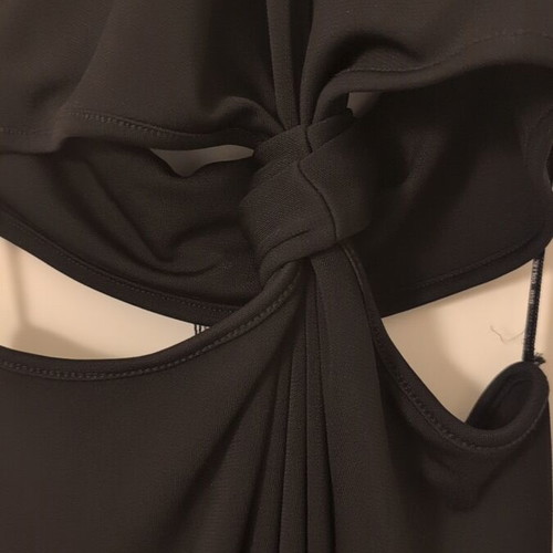 Bsb cut out midi dress black new with neck tie