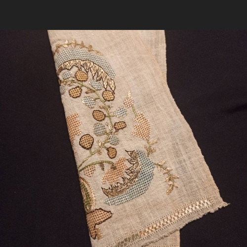 Yaglic headscarf or towel used, 18th century, cotton with embroidery