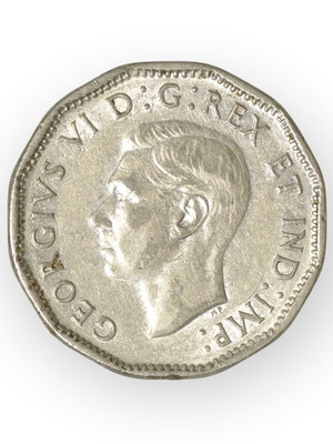 Canada 5 Cent 1944 coin used